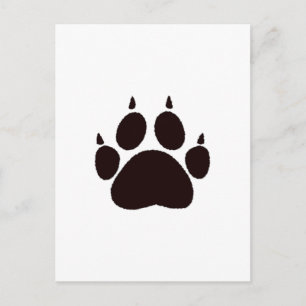 Cat Paw Prints Postcard