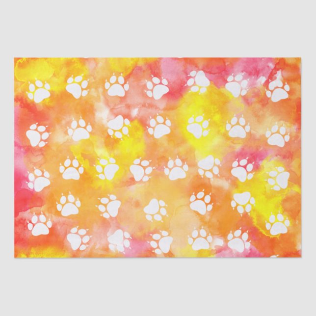 Cat Paw Prints Tissue Paper (Front)