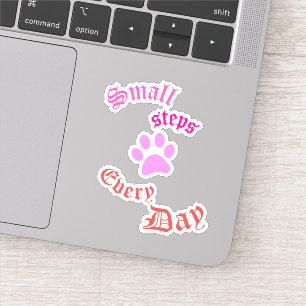 Cat Paw Vinyl Sticker   Small Steps Every Day
