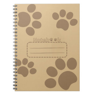 Cat paws brown journal notebook