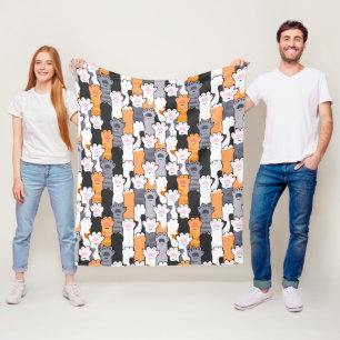 Cat Paws Pattern Fleece Blanket