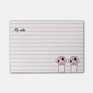 Cat paws post-it notes