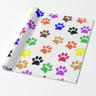 cat paws wrapping paper