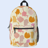 Cat Peach Pink Orange Pattern