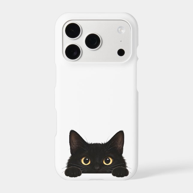 Cat Peek Paws Up iPhone Case (Back)