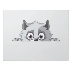 Cat Peeking Cute Adorable Funny Animal Cartoon Pet Notepad