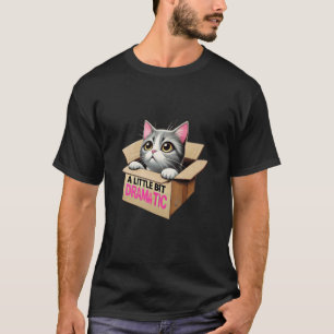 Cat Peeking Out From a Cardboard Box A Little Bit  T-Shirt