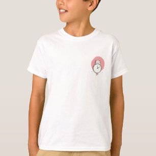 Cat Peeking Over Clock Kids T-Shirt