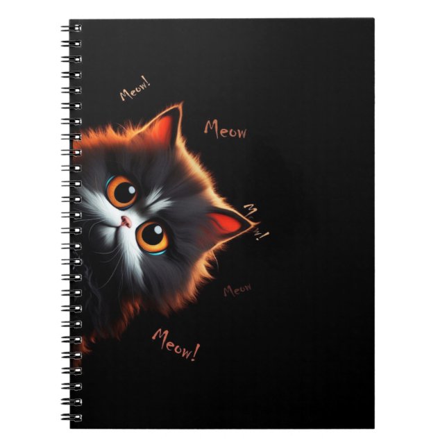 Cat peeping notebook (Front)