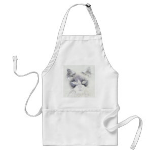 Cat pencil sketch standard apron