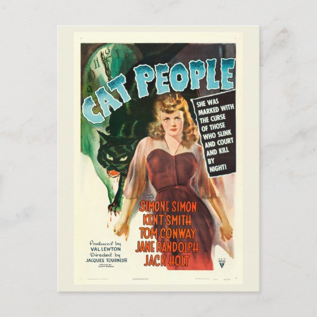 Cat People, Movie  Postcard (Front)