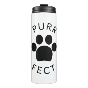 Cat Perfect Purr Paw Print Thermal Tumbler