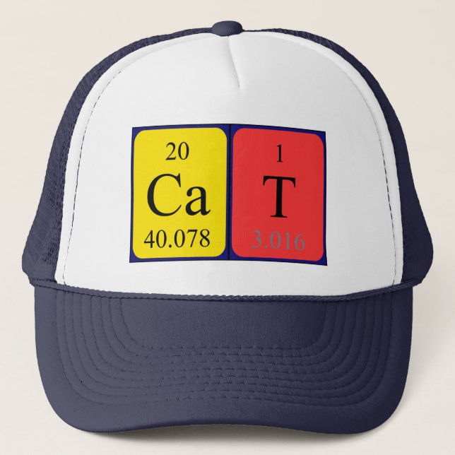Cat periodic table name hat (Front)