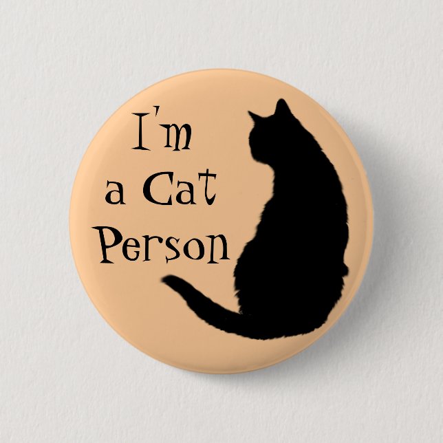 Cat Person 6 Cm Round Badge (Front)