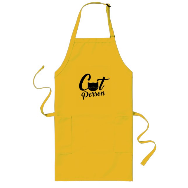 Cat Person Long Apron (Front)