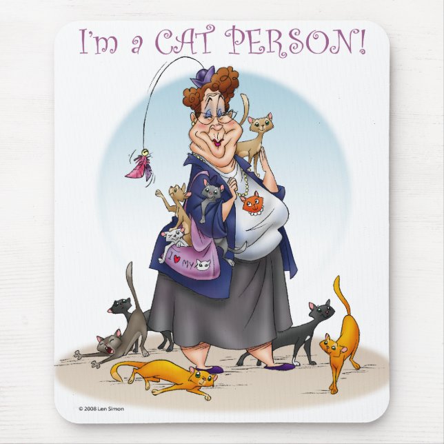 cat person mouse pad (Front)
