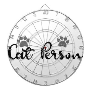 Cat Person Typography Art Dartboard