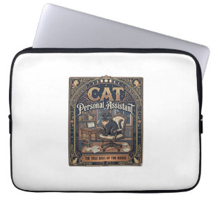 Cat Personal Assistant Cat Funny Owner Humor Vinta Laptop Sleeve