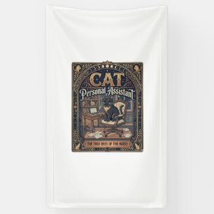Cat Personal Assistant Cat Funny Owner Humour Vint Banner