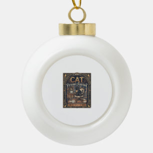 Cat Personal Assistant Cat Funny Owner Humour Vint Ceramic Ball Christmas Ornament