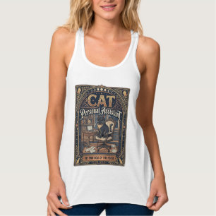 Cat Personal Assistant Cat Funny Owner Humour Vint Singlet