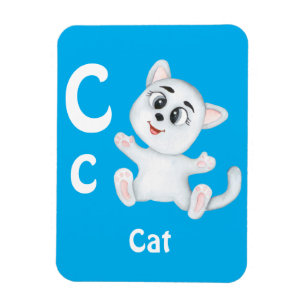 Cat personalise ABC: Letter C - Add Your Name Magnet