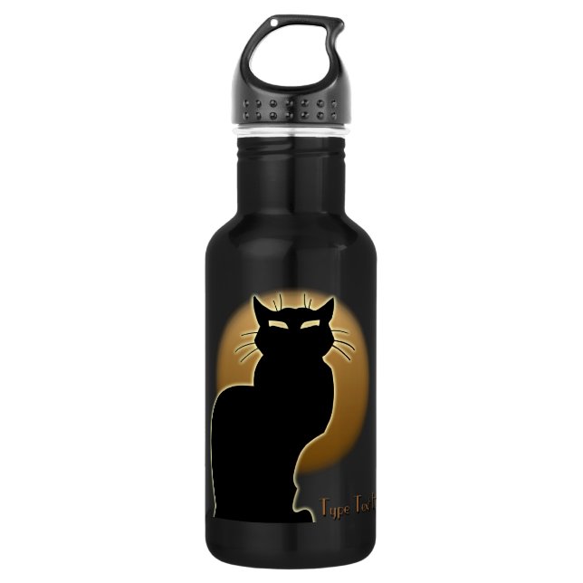 Cat Personalised Cat Lover Bottle (Front)