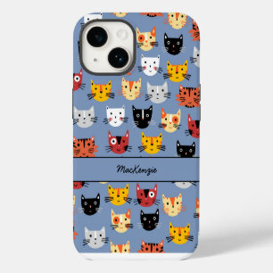 Cat Personalised Pattern iPhone 14 Case