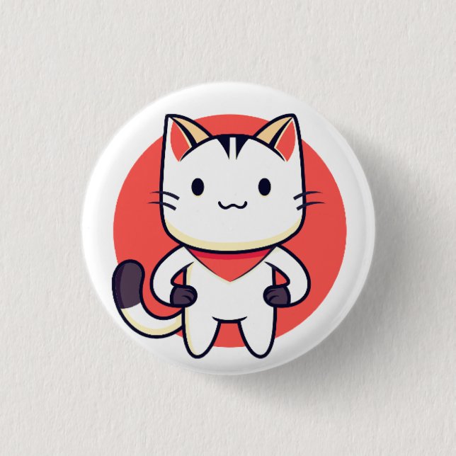 Cat, Pet, Animal 3 Cm Round Badge (Front)