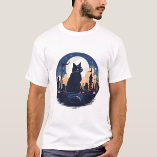 Cat Pet Animal Beauty Nature City Discovery T-Shirt