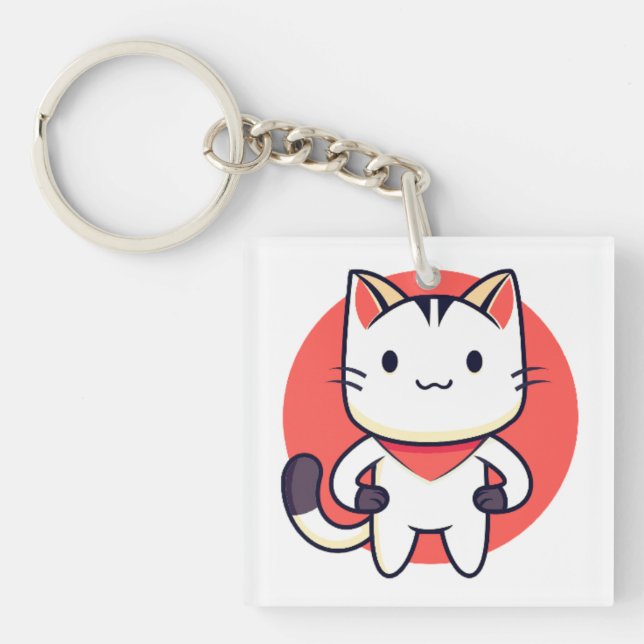 Cat, Pet, Animal Key Ring (Front)