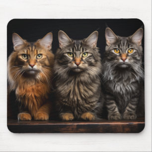 Cat Pet Animal Portrait Nature Beauty Mouse Pad