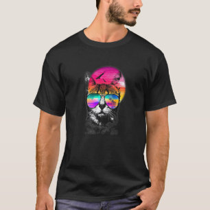 Cat Pet Beautiful Summer Sunshine Glasses Cool Sun T-Shirt