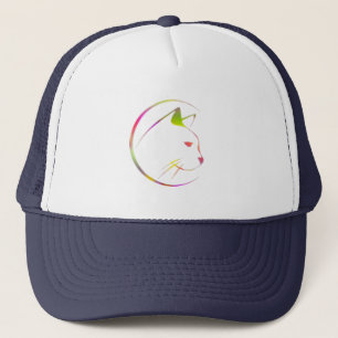 Cat Pet Domestic Life Chrome Graphic Trucker Hat