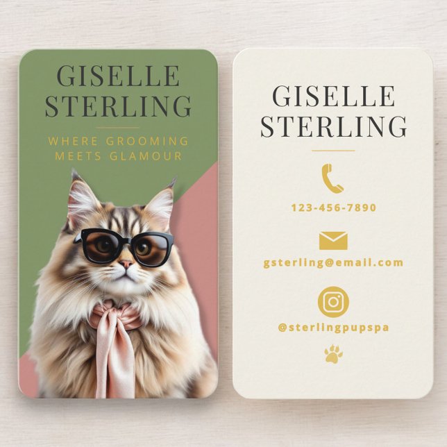 Cat Pet Groomer Business Card (Creator Uploaded)