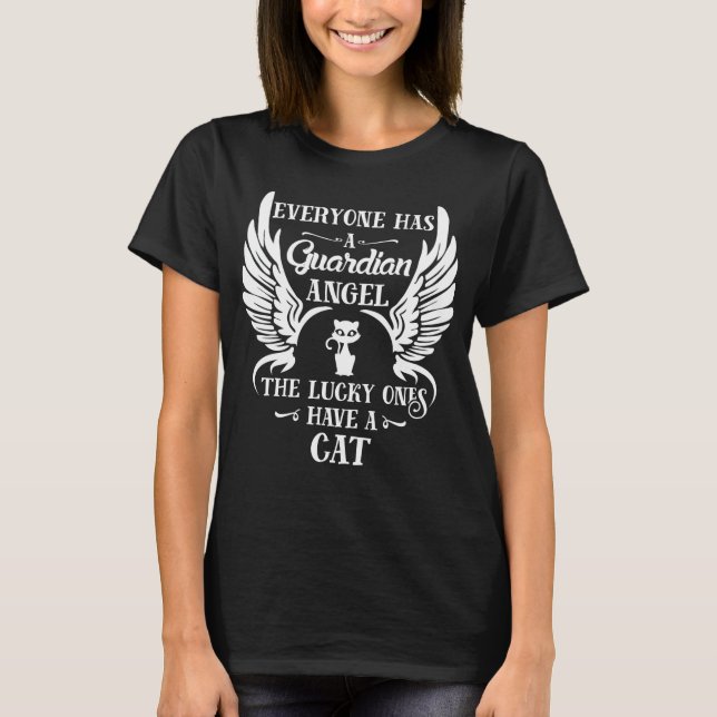 Cat  pet guardian angel T-Shirt (Front)