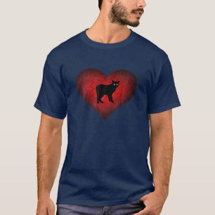 Cat Pet Lovers Valentine's Day Heart Love T-Shirt