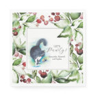 Cat Pet Portrait Christmas Cocktail Napkins