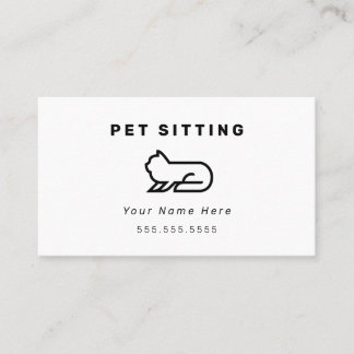 Cat Pet Sitting Business Cards