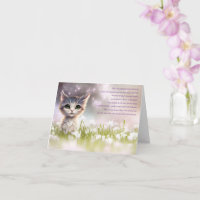 Cat Pet Sympathy Spiritual Poem Kitten Flowers