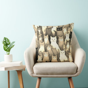 Cat pettern design cushion