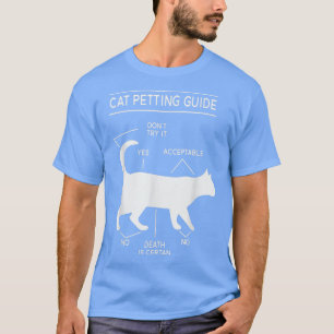 Cat Petting Guide Tee Shirt Funny Novelty Graphic 