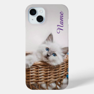 Cat phone case customised with your pet name