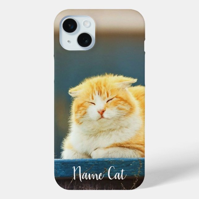 Cat phone case customised with your pet name (Back)