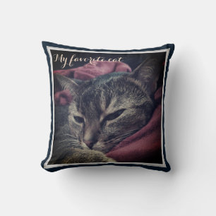 Cat photo, cat, Pets, funny cat Cushion