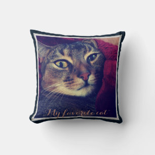 Cat photo, cat, Pets, funny cat Cushion