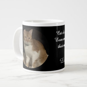 Cat Photo Chooses You Name Text Large Coffee Mug