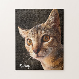 Cat Photo Image Personalised Template Jigsaw Puzzle