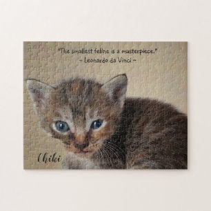Cat Photo Image Personalised Template Jigsaw Puzzle