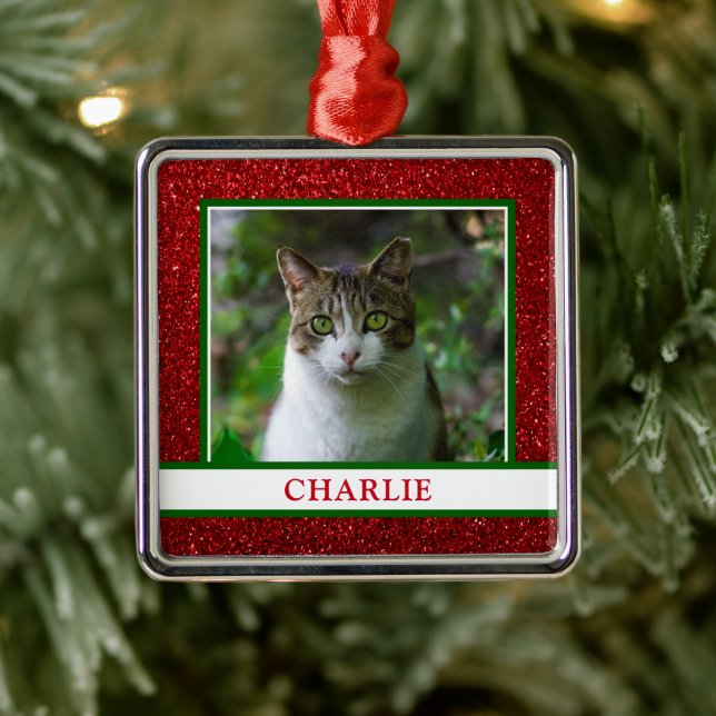 Cat Photo Metal Tree Decoration (Tree)
